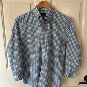 Vineyard Vines Kids Blue and White Gingham Shirt
